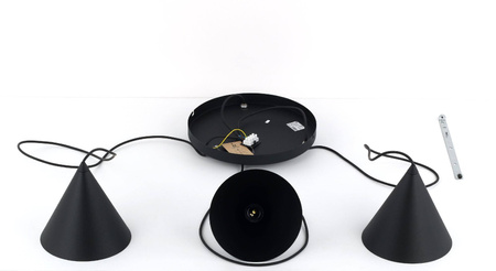 CONO BLACK LAMPA WISZĄCA 3 KOŁO S (10067) - TK Lighting