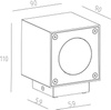 Kinkiet zewnętrzny Cubodo LED kol. brązowy (D730329)