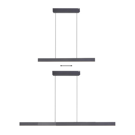 Lampa z płynną regulacją wysokości i szerokości PURE-MOTO-RISE CZARNY PERŁOWY (2545-18) - Paul Neuhaus