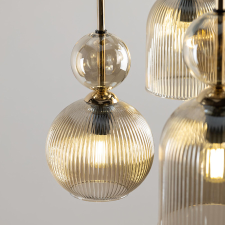 SOPHIA COGNAC LAMPA WISZĄCA 6XE14 (11044) - TK Lighting