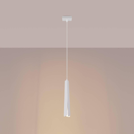 Pojedyncza lampa wisząca nad wyspę kuchenną PRYSM 1 biała (SL.1397) - Sollux Lighting