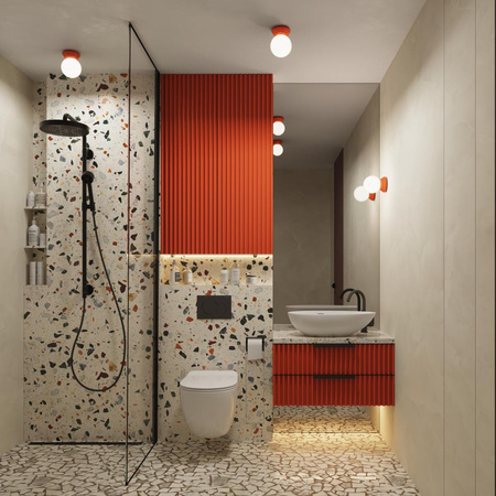 Kinkiet ZORI brzoskwiniowy IP44 (SL.1895) - Sollux Lighting