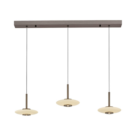 Ściemnialna lampa nad stół z płynną regulacją wysokości PURE VITRUM CIEMNOMETALOWO-BRĄZOWY (2083-34) - Paul Neuhaus