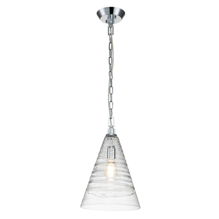Lampa wisząca Elmore - 1 źródło światła - Polerowany chrom (QN-ELMORE-P-PC) - Quintiesse