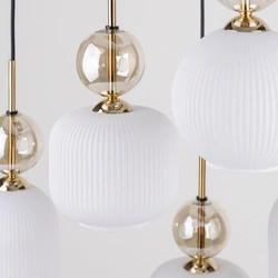 SOPHIA COGNAC WHITE LAMPA WISZĄCA 6XE14 (11594) - TK Lighting