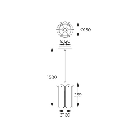 Lampa wisząca NIRA czarna (MD3523-1-EBCN) - Zuma Line