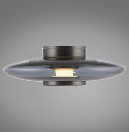 Szklany, ściemnialny kinkiet PURE VITRUM SZARY (6082-15) - Paul Neuhaus