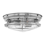 Plafon Hadrian - 2 źródła światła - Przezroczyste szkło - Chrom (QN-HADRIAN-FS-CM-CLEAR) - Quintiesse