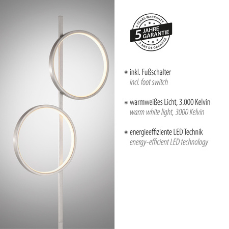 MINI RITUS LAMPA PODŁOGOWA SREBRNY (15396-21) - Paul Neuhaus