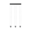 Aldan LED Lampa wisząca 3-lampowa 3x9W Czarna / Szczotkowane Aluminium ściemnialna (PL79720) - PAULMANN