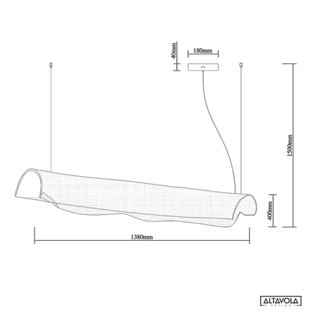 Lampa wisząca Cortina No.3  Altavola Design  (LA103/P_138) - ALTAVOLA DESIGN