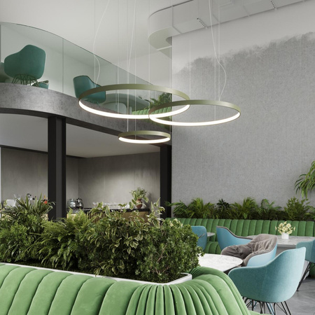 Żyrandol RIO 110 zielona oliwka LED 3000K (TH.375) - Thoro Lighting