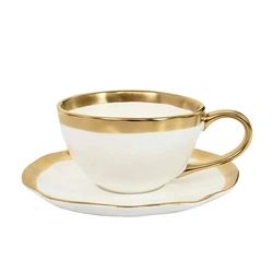 KARE filiżanka BELL  biało-złota (60503) - Kare Design