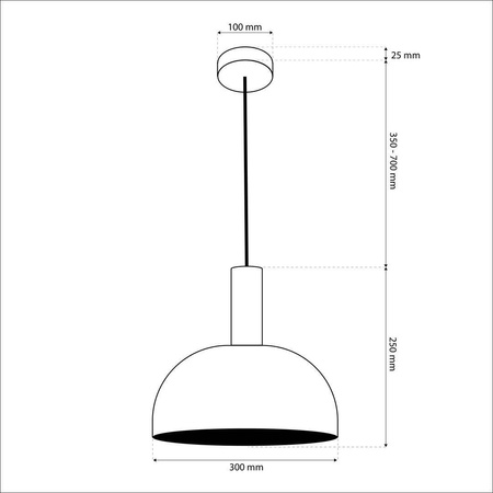 Lampa wisząca VISBY MIĘTOWY 1xE27 (MLP1555) - Milagro