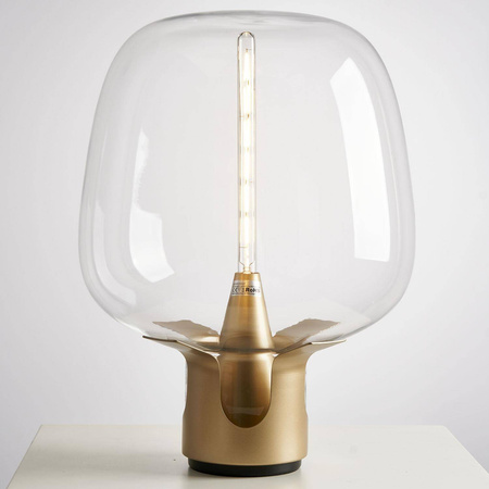 Lampa stołowa FATA transparentno złota 35 *46 cm (ST-7278-S GOLD) - Step into Design