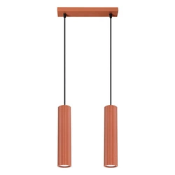 Lampa wisząca KARBON 2 ochra czerwona (SL.1631) - Sollux Lighting