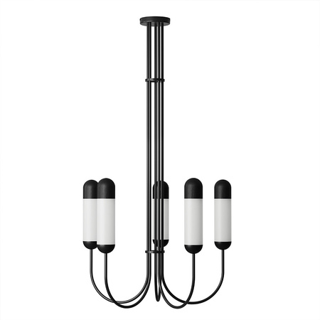 FUNSUI B czarny żyrandol w rozmiarze M (FNB522R03) - Ummo