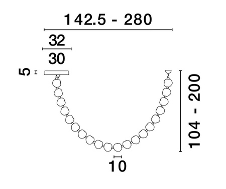 Lampa wisząca wewnętrzna CHEPEN (LE44424) - Luces Exclusivas