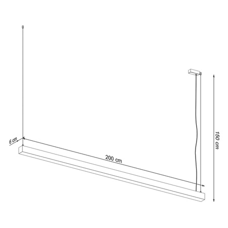 Lampa wisząca PINNE 200 szara 4000K (TH.233) - Thoro Lighting