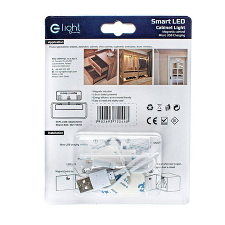 Lampka Podszafkowa 0,5W 4000K MicroUSB (EKLP2448) - Eko-Light