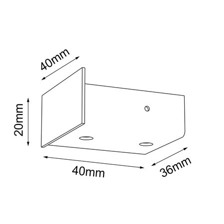 Zakończenie do systemów modułowych Line move - Białe   (1022) - Brosline