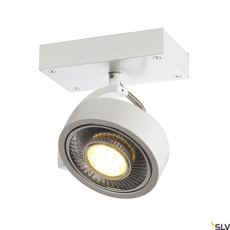 KALU, lampa ścienna i sufitowa, jednopunktowa, QPAR111, okrągła, kolor biały matowy, maks. 75 W (147301) - SLV