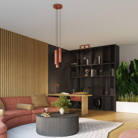 Plafon KARBON 3L ochra czerwona (SL.1638) - Sollux Lighting