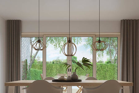 Lampa wisząca ARANCIA naturalne drewno (SL.0391) - Sollux
