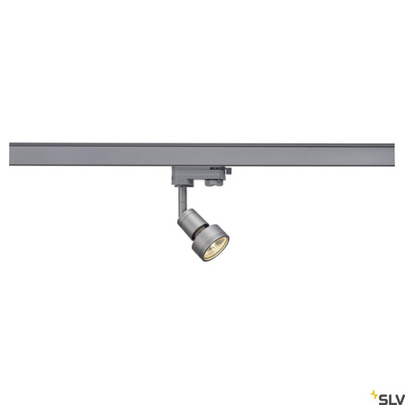 PURI, spot do szyny wysokonapięciowej 3-fazowej, QPAR51, kolor srebrnoszary, maks. 50W, z adapterem 3-fazowym (153564) - SLV