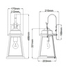Kinkiet zewnętrzny Bainbridge (HK-BAINBRIDGE-M-OZ) - Elstead Lighting