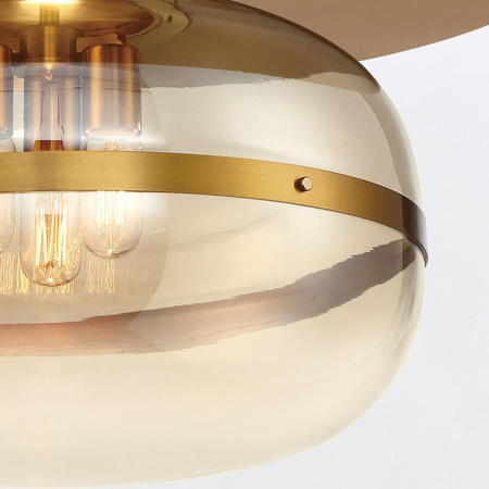 Duży plafon Nottingham - 1 źródło światła - Antyczny mosiądz (QN-NOTTINGHAM-F-L-AB) - Quintiesse