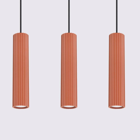 Lampa wisząca KARBON 3L ochra czerwona (SL.1632) - Sollux Lighting