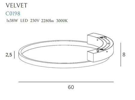 Plafon VELVET (C0198) - MAXlight
