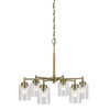Żyrandol Winslow - 6 źródeł światła - Naturalny mosiądz (KL-WINSLOW6-NBR) - Elstead Lighting