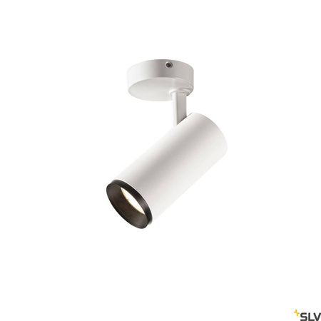 NUMINOS® SPOT PHASE M, wewnętrzna oprawa sufitowa natynkowa LED, biała/czarna 4000 K 24° (1004214) - SLV