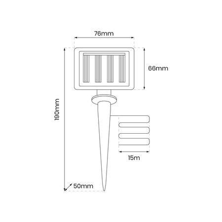 Girlanda solarna Micro Led 15m 150LED (EKO0624) - Eko-Light