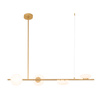 PENDANT LIGHT LED 23W METAL GLASS GOLD MATT (22062 Zambelis) - Zambelis