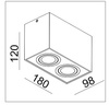 Oprawa LED HDL-5602-GU10 Aluminium IP20  (03339A) - ZARlight