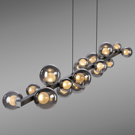 Lampa wisząca z płynną regulacją wysokości PURE E-POPUP 180cm SZARA (2558-15) - Paul Neuhaus