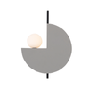 WALL LAMP 1XG9 GREY-BLACK (22205 Zambelis) - Zambelis