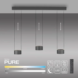 PURE CLIPSE LAMPA WISZĄCA SZARA (2473-15) - Paul Neuhaus