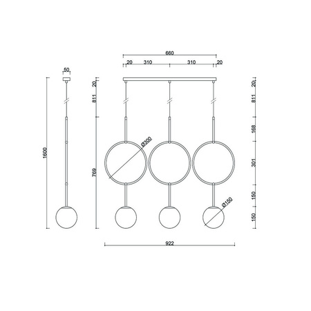 ISUULLA C biała potrójna lampa sufitowa z podwyższoną szczelnością IP44 (ISC311PS0) - Ummo