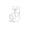 Lampa sufitowa Cino Spot 1 biała (ML9944) - Milagro