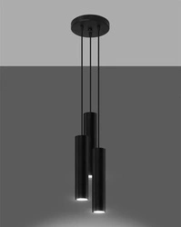 Lampa wisząca LAGOS 3P czarny (SL.1079) - Sollux