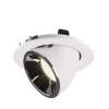 NUMINOS® GIMBLE L, oprawa sufitowa wpuszczana biała/chromowana 2700 K 20° (1005986) - SLV