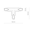 8244   CTLS POWER T CONNECTOR LEFT -1  BLACK (T-L1) (8244) - Nowodvorski