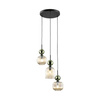 SOPHIA GREEN COGNAC LAMPA WISZĄCA 3XE14 (11148) - TK Lighting