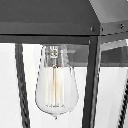 Średnia latarnia naścienna Dawson - 1 źródło światła - Czarny, patynowany (HK-DAWSON-M) - Elstead Lighting