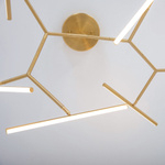 CEILING LIGHT 68W 3000K ALUMINUM & SILICON DIMMABLE ALL ANTIQUE GOLD COLOR (2073 Zambelis) - Zambelis