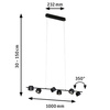 Puric Pane I lampa wisząca LED 6x4,5W 3-st ściem Czarny/Szary 230V metal/twszt (PL79773) - PAULMANN
